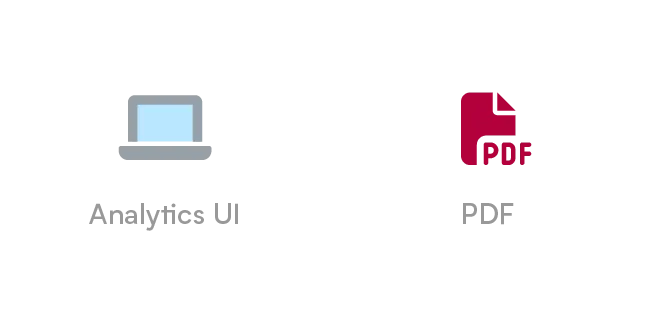 Analytics UI and PDF